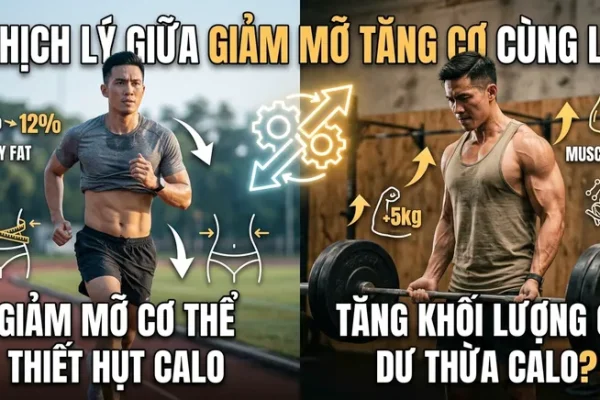 NGHỊCH LÝ GIỮA GIẢM MỠ TĂNG CƠ CÙNG LÚC
