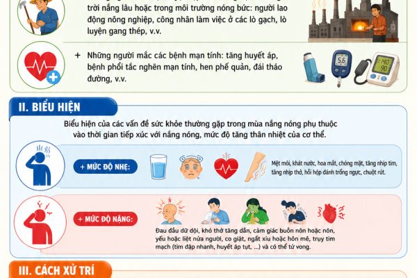 các vấn đề sức khỏe thường gặp mùa nắng nóng và cách xử trí