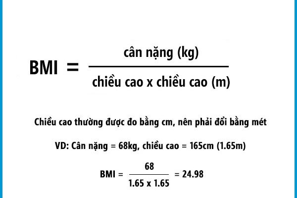 chỉ số bmi chuẩn là bao nhiêu