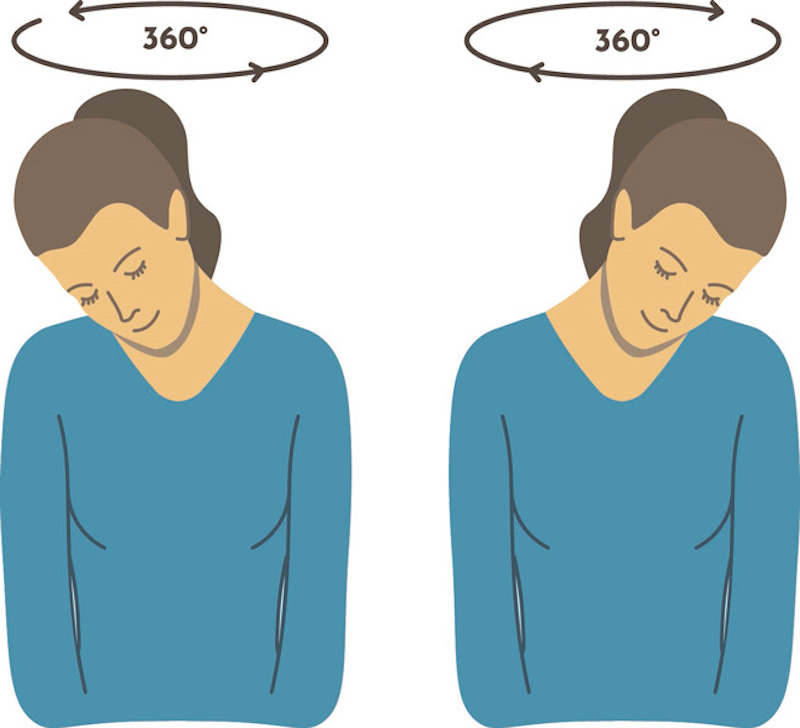 Các phương pháp hỗ trợ giảm mỡ cổ tại nhà 6 Xoay cổ giúp giãn cơ và giảm mỡ